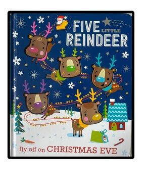 BUNDLE & SAVE 🎄Five Little Reindeer Fly on Christmas Eve textile Board Book